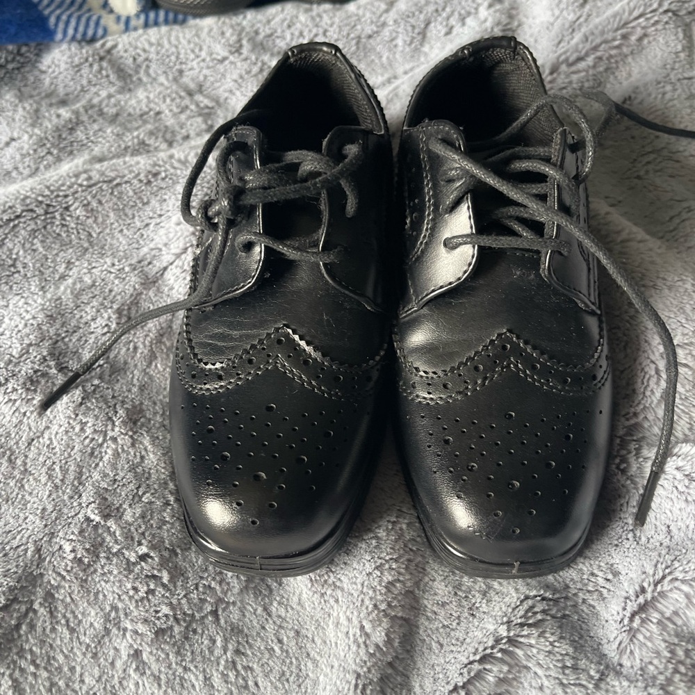 Deer Stags Black Kids Dress Shoes